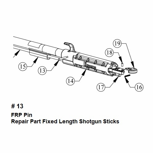 HASTINGS P15545 FRP Pin for Fixed Length Shotgun Sticks