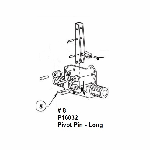 HASTINGS P16032 Pivot Pin - Long, for Insulated Ratchet Cutters