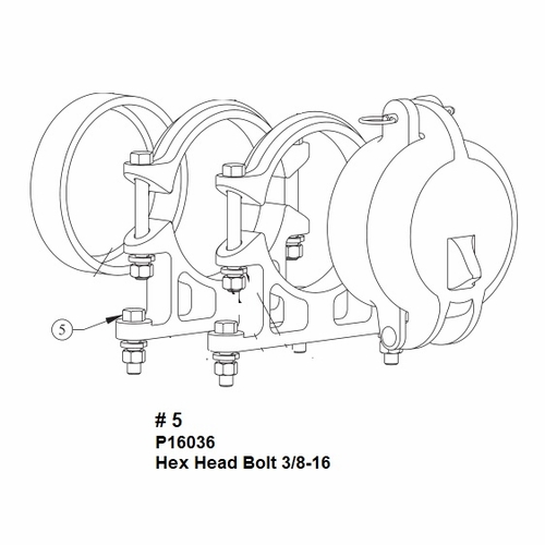 Hastings P16036 Hex Head Bolt 3/8-16