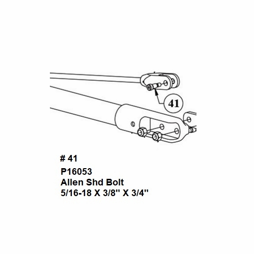 HASTINGS P16053 Allen Shoulder Bolt 5/16-18 X 3/8 X 3/4 inch for Insulated Ratchet Cutters