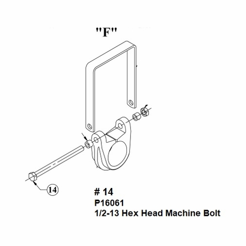 Hastings P16061 Hex Head Machine Bolt 1/2-13
