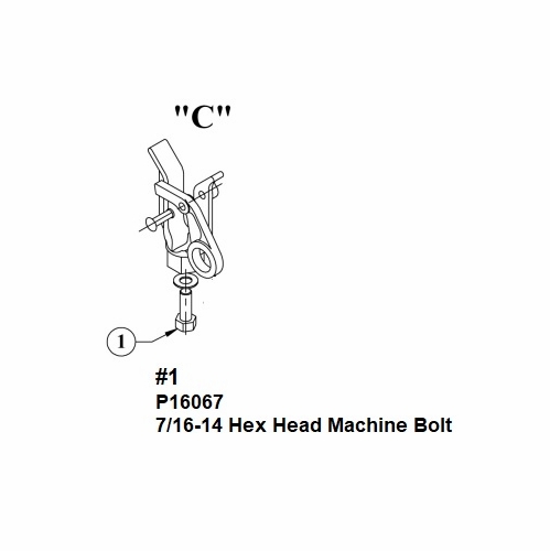 Hastings P16067  7/16-14 Hex Head Machine Bolt