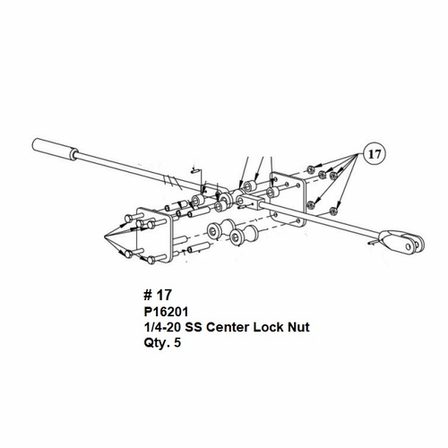 Hastings P16201 1/4-20 Ss Center Lock Nut