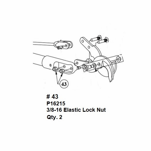 HASTINGS P16215  3/8-16 Elastic Lock Nut for Insulated Ratchet Cutters
