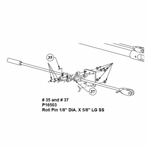 HASTINGS P16503 Roll Pin 1/8 in  DIA. X 5/8 in  LG SS   Not available individually.