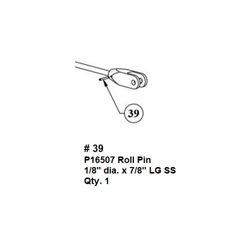 HASTINGS P16507 Roll Pin 1/8 in dia. x 7/8 in LG SS Not individually available.