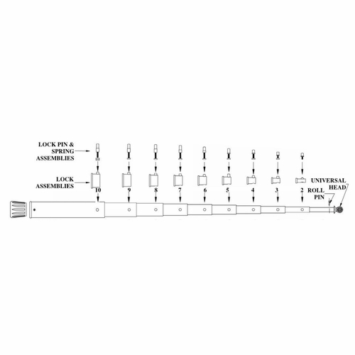 HASTINGS P16531 Roll Pin for Telescopic Tel-O-Pole Hotstick Repair Parts- S and ST Models