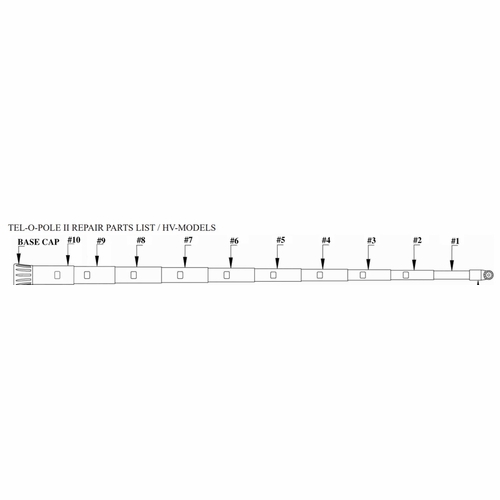 HASTINGS P18020 Base Cap for Tel-O-Pole II -HV Models