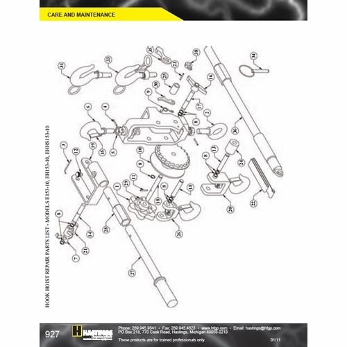 Hastings P28 Loading Pawl Shaft