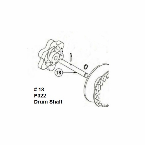 Hastings P322 Drum Shaft