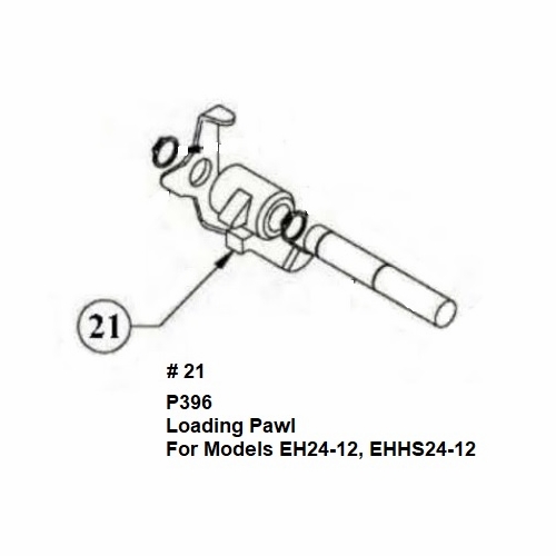 Hastings P396 Loading Pawl For Models Eh24-12, Ehhs24-12