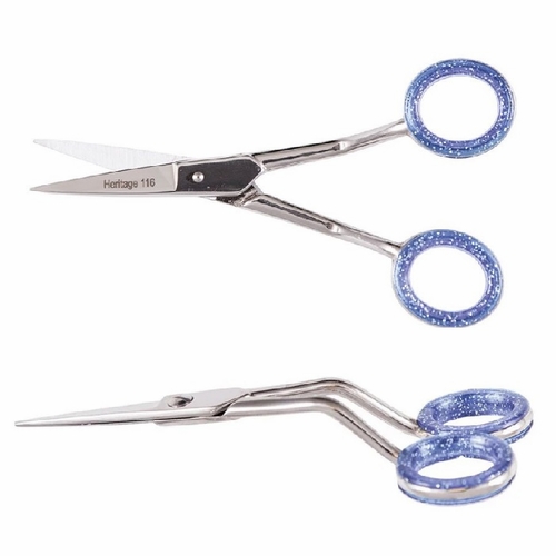 Heritage 116  5 5/8 inch Machine Embroidery Scissor/xtra bent handle