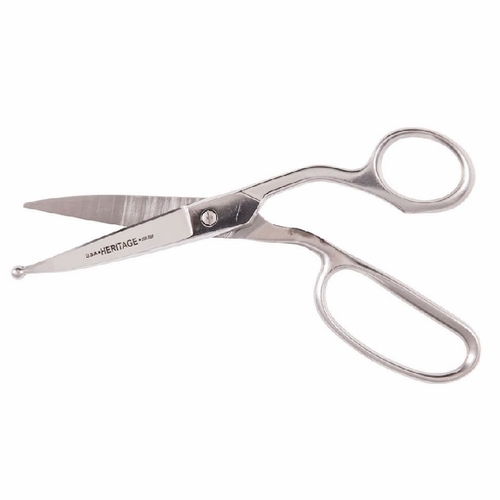 Heritage 268Lrbp 8 Inch Bent Stainless Trimmer W/Large Ring/Ball Tip/Handle Down  609113268002