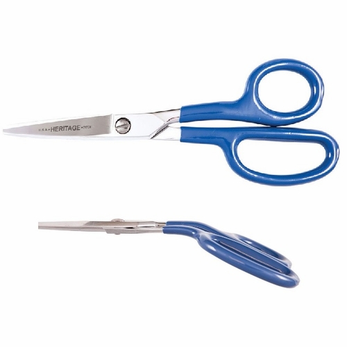 Heritage 717CB  7 7/8 inch  Carpet Napping Shear/Curved Handle/Blunt Tips/Coated Handle 609113717029