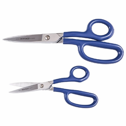Heritage 718LRC 8 5/8 inch Heavy Duty Carpet Shear w/Large Ring/Curved/Coated Handle 609113718163
