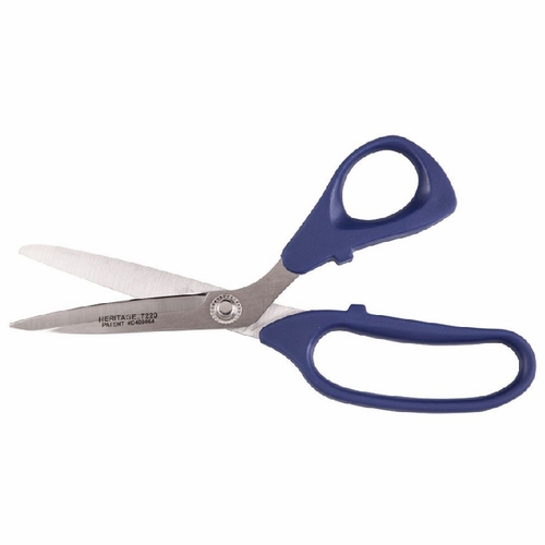 Heritage 7220C 8 7/8 inch SS Bent Trimmer/Plastic Ambidextrous Handle/Curved Blades 609113722016