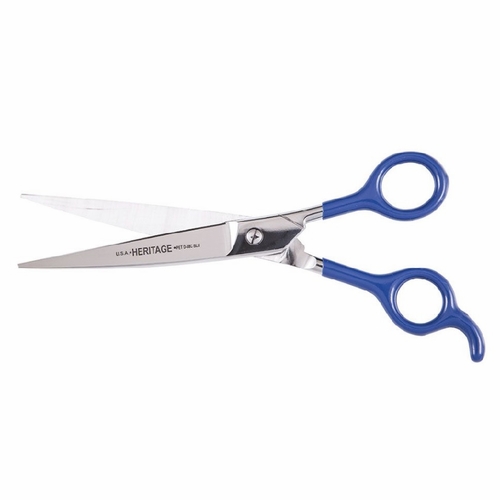 Heritage D88-Cblu 8 Inch  Pet Grooming Scissor/Curved Blade/Blue Coated Handles