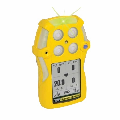 HONEYWELL BW TECH GasAlertQuattro QT-X00M-R-Y-NA O2, CO, rechargeable version