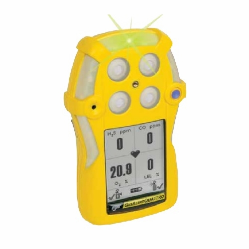 HONEYWELL BW TECH GasAlertQuattro QT-X0H0-R-Y-NA O2, H2S, rechargeable version