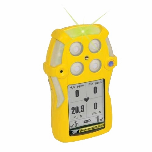 HONEYWELL BW TECH GasAlertQuattro QT-X0HM-R-Y-NA O2, H2S, CO, rechargeable version