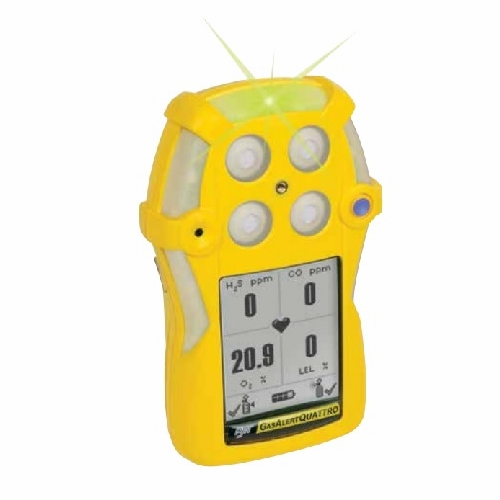 HONEYWELL BW TECH GasAlertQuattro QT-XW00-R-Y-NA %LEL, O2, rechargeable version