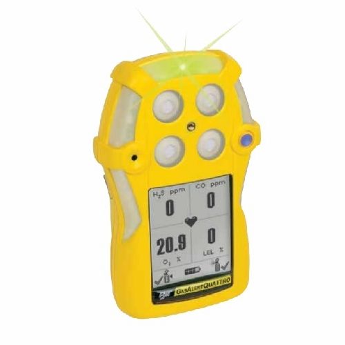 HONEYWELL BW TECH GasAlertQuattro QT-XWH0-A-Y-NA %LEL, O2, H2S, alkaline version