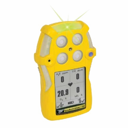 HONEYWELL BW TECH GasAlertQuattro QT-XWH0-R-Y-NA %LEL, O2, H2S, rechargeable version