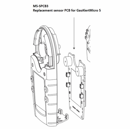 HONEYWELL BW TECHNOLOGIES M5-SPCB3 Replacement sensor PCB for GasAlertMicro 5*