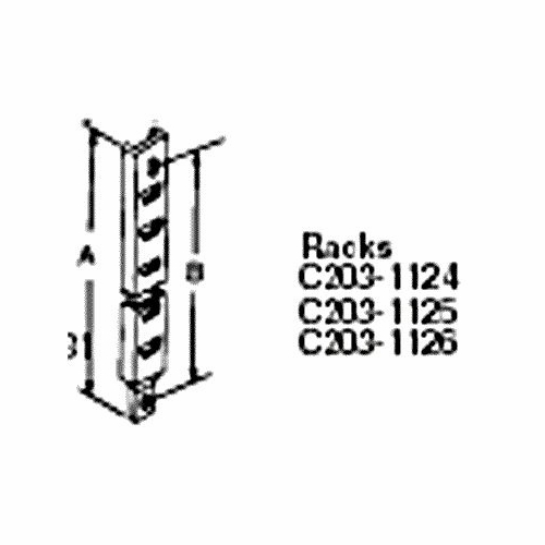 HUBBELL C203-1124 8-HOLE 15INCH CABLE RACK