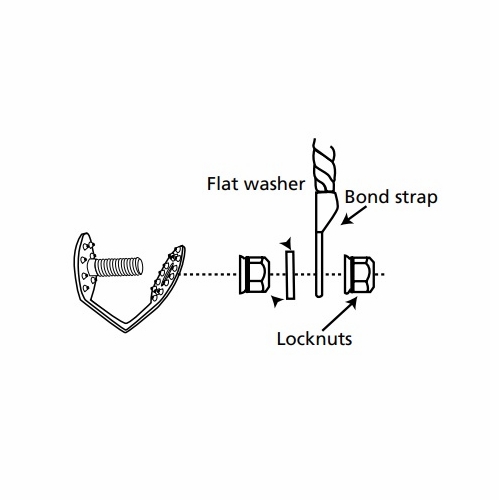 HUBBELL EMC EM0057 BONDING STUD COIN WITH NUT AND WASHER