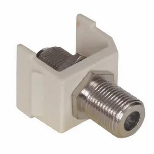 HUBBELL SFFX Snap-Fit, F-Coax Connector, Office White UPC: 662620809762