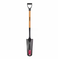 HUSKY 28 inch Wood Handle D-Grip Carbon Steel Drain Spade Model 77444-944