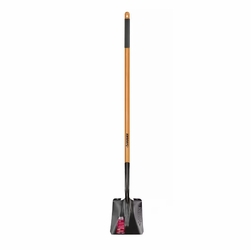Husky 47 In. L Wood Handle Carbon Steel Transfer Shovel With Grip Model  77417-949