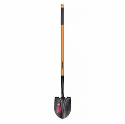 HUSKY 47 inch L Wood Handle Carbon Steel Digging Shovel with Grip Model 77416-945