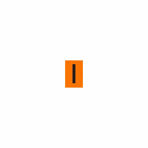 I BLACK ON ORANGE REFLECTIVE 1 X 1.5 PACK OF 25
