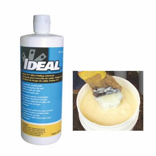 Ideal 31-358 Yellow 77 Wire Pulling Lubricant, 1 Quart Squeeze Bottle