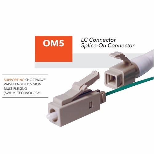 ILSINTECH LCS-OM5-UPC-09-SA Splice On Connector, LC Simplex, OM5, UPC, 900 micron