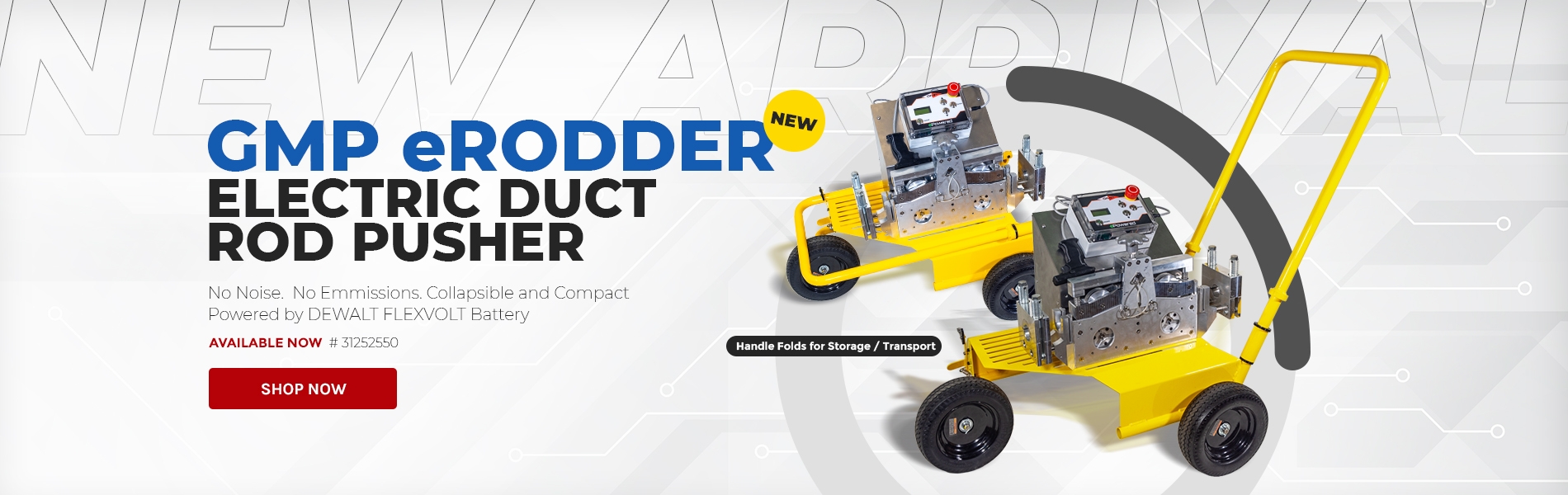 GMP 77000 eRodder Battery Powered Duct Rod Pusher