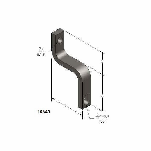 INWESCO 10A40 CABLE RACK SUPPORT 1/2 inch X1 inch MATERIAL 3-5/8 inch