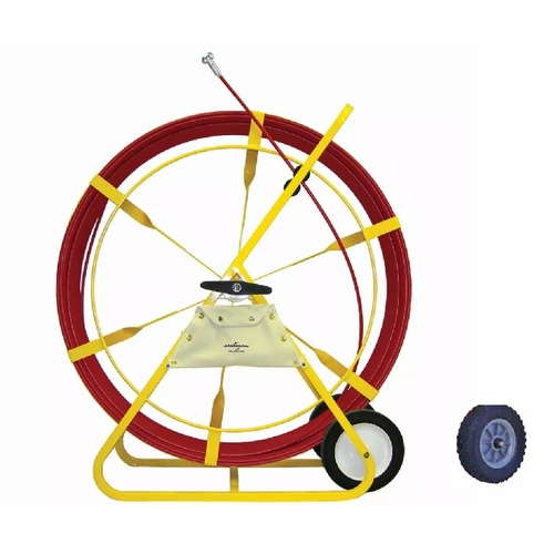 Jameson 13-716-400M-Awk Duct Hunter Traceable Rodder With All-Terrain Wheels,7/16 Inches  X 400 Feet