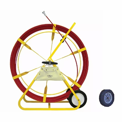 JAMESON 13-716-500M-AWK DUCT HUNTER TRACEABLE RODDER W/ALL-TERRAIN WHEELS, 7/16 IN. x 500 FT.