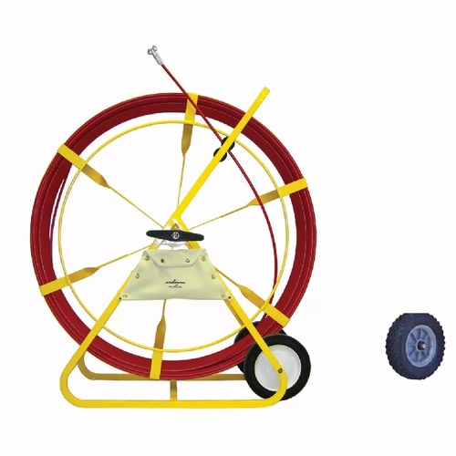 JAMESON 13-716-800M-AWK DUCT HUNTER TRACEABLE RODDER W/ALL-TERRAIN WHEELS, 7/16 IN. x 800 FT. MARKED