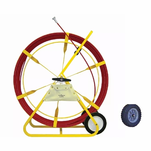 Jameson 13-716-800Mm-Awk Duct Hunter Traceable Rodder With All-Terrain Wheels, 7/16 Inches  X 800 Fe