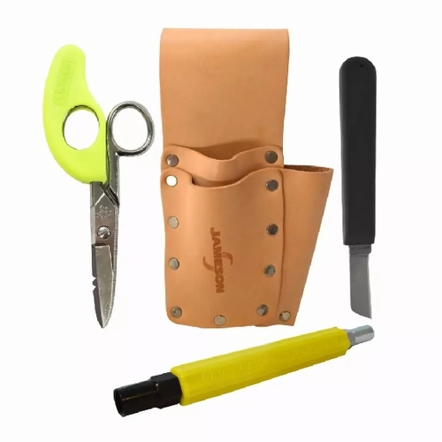 Jameson 32-16Ns-216C Kit: Can Wrench, Notched Serrated Snip With Snip Grip, Knife, Leather Pouch