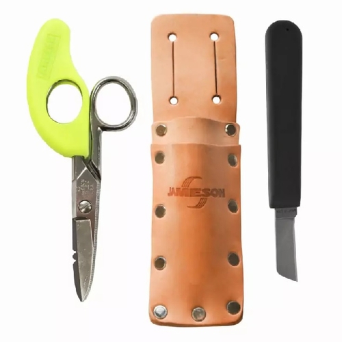 Jameson 32-42NS SET: SNIP GRIP , SLOTTED LEATHER POUCH, KNIFE and SCISSORS -32-21NS-
