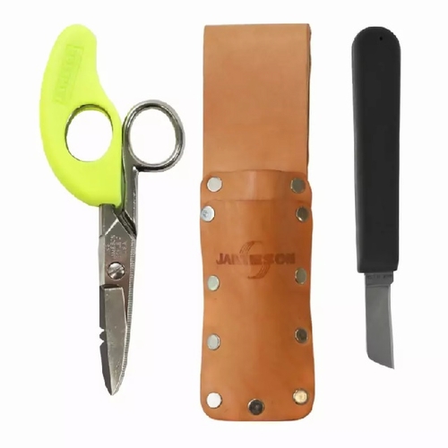 Jameson 32-43NS SET: SNIP GRIP , TUNNEL LOOP LEATHER POUCH, KNIFE and SCISSORS -32-21NS-