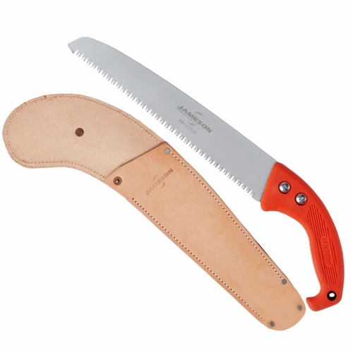 Jameson HS-11TE-SOL 11 inch Straight Blade Hand Saw with Ergonomic Grip and  Leather Scabbard 810841