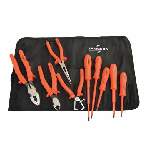 JAMESON JT-KT-00003 1000V INSULATED BASIC ELECTRICIANS ROBERTSON TOOL KIT, 9-PIECE 81084103478