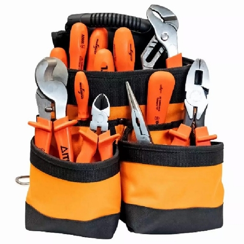 Jameson JT-KT-00004 1000V Insulated Electrician FEET s Pouch Tool Kit, 13-Piece 810841031169