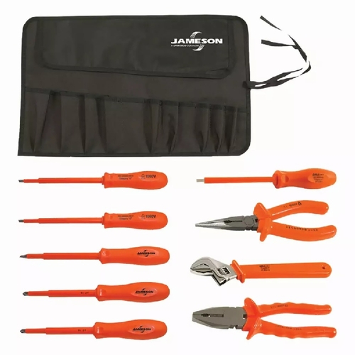 Jameson JT-KT-00006 1000V Insulated General Purpose Tool Kit, 9-Piece 810841034795